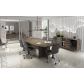 Mesa Reunião Semi Oval 3200mm